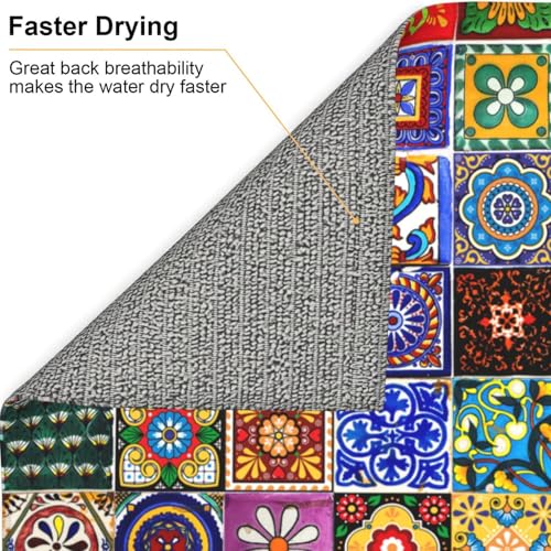 Bohemian Chic Floral Dish Drying Mat