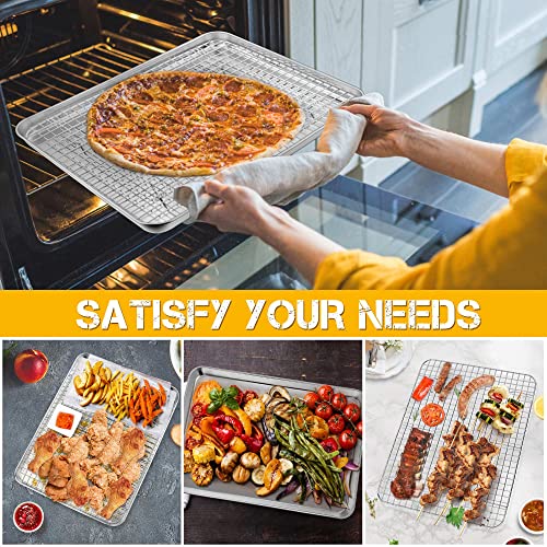 16 Inch Cookie Baking Sheet Pan with Wire Rack