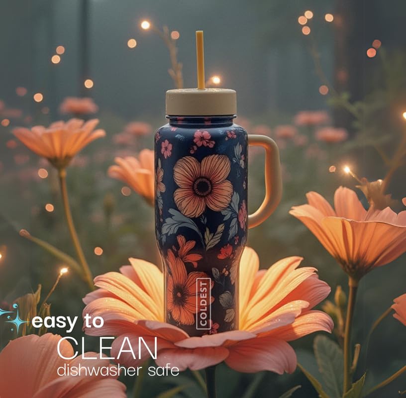 Coldest Tumbler with Handle and Straw