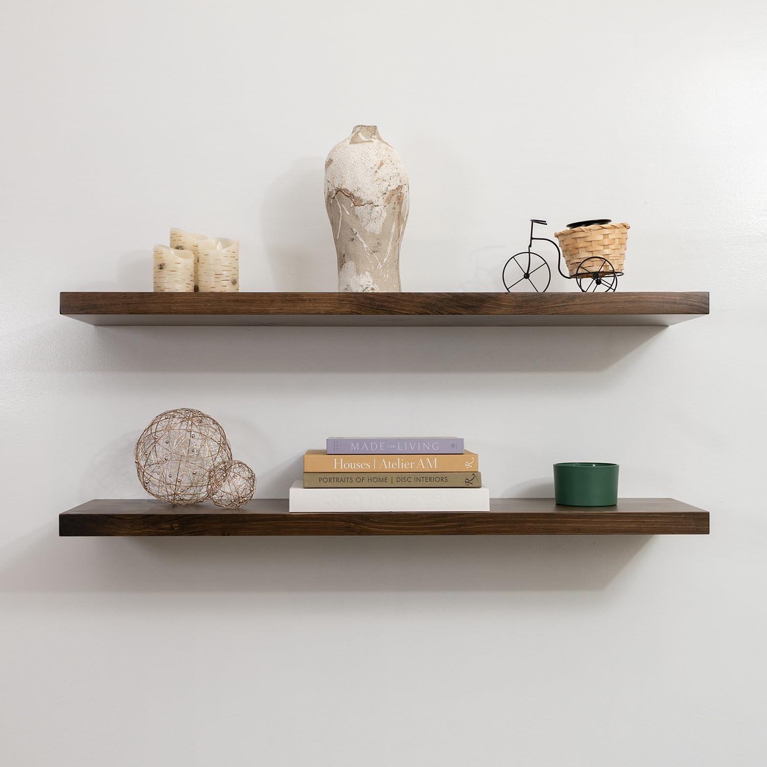 URBANDI Rustic Floating Shelves (2 Count)