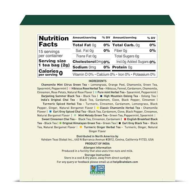 VAHDAM, Assorted Tea Sampler (15 Different Variety in Individually Wrapped Pyramid Tea Bags) Long Leaf Premium Teas I Teas Gift Set I Ideas for Tea Lovers | Gifts for Women & Men