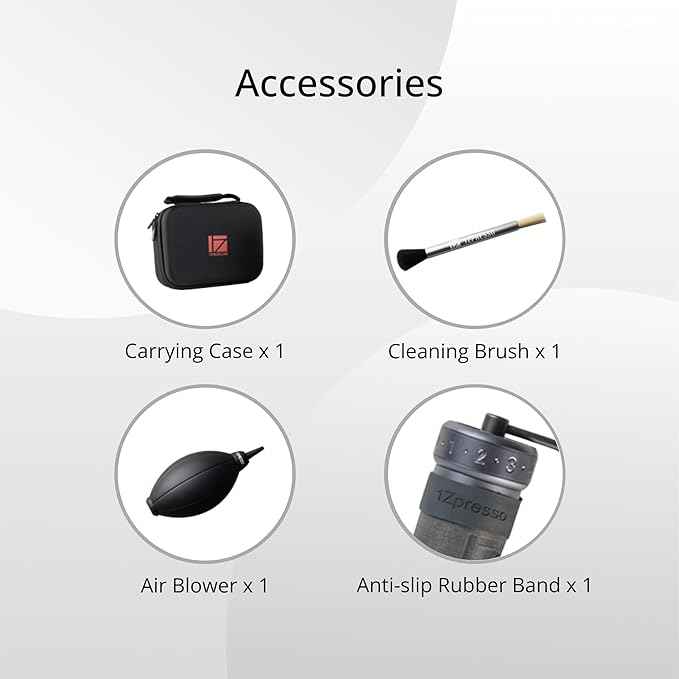 1Zpresso K-Ultra Manual Coffee Grinder Iron Gray with Carrying Case, Assembly Consistency Grind Stainless Steel Conical Burr, Foldable Handle, Numerical External Adjustable Setting, All-Round Grinder