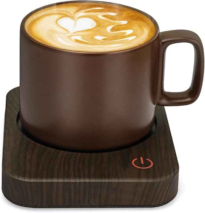 VOBAGA Mug Warmer Set, Coffee Mug Warmer for Desk with 11oz Ceramic Mug, Auto Shut Off & 3-Temp Settings, Smart Coffee Cup Warmer, House Warming Coffee Gift Set Valentine's Day Gift