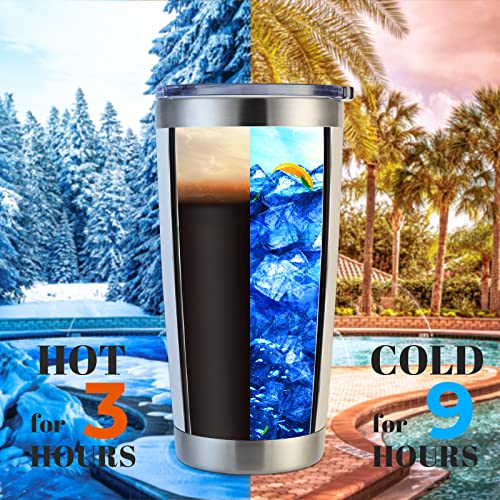 20oz Stainless Steel Tumbler Bulk with Lid (8 Count)