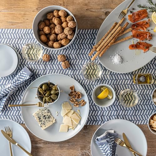 over&back Coupe Stoneware Serving Platter