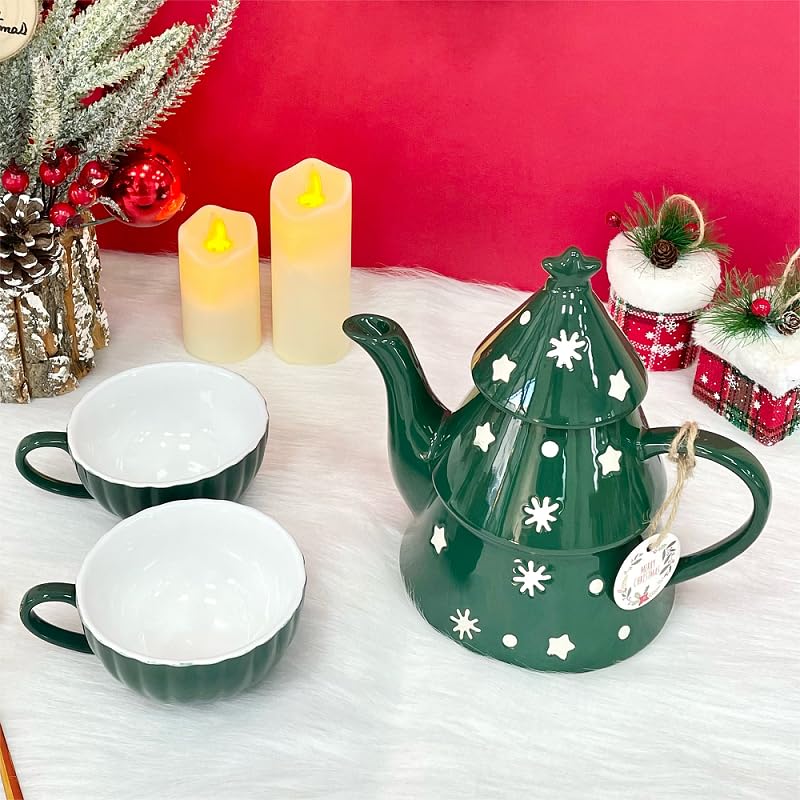 Christmas Tree 28oz Teapot