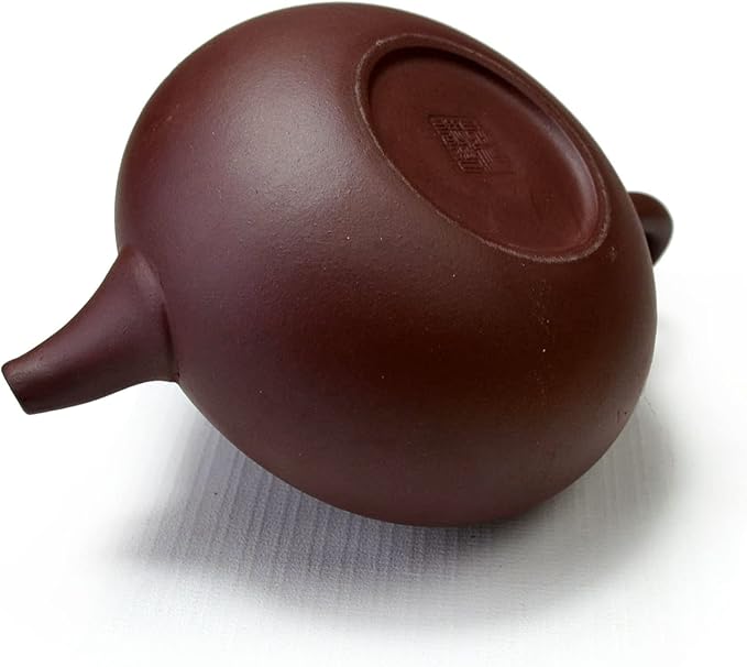 Teapot 10oz Chinese Zisha Clay Pots with Infuser for Loose Tea Hand-Carved Red Brown Qingshuini Natural Clay 320ml