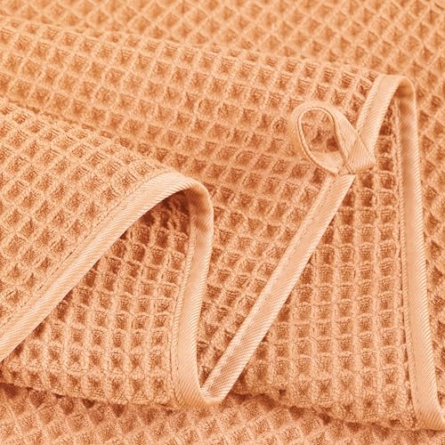430 GSM Poly Blend Microfiber Quick Dry Waffle Bath Towel (4 Count)