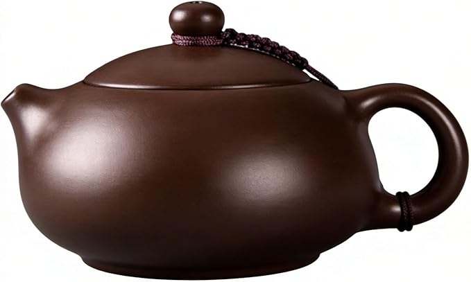 Xishi Teapot,Chinese Yixing Small Zisha Tea Pot,Handmade Pottery Mud Kungfu Zini Purple Clay Teapot,Suit Tieguanyin Puer Tea Pot Tea Table Decoration (Zini&6.7oz&200ml)