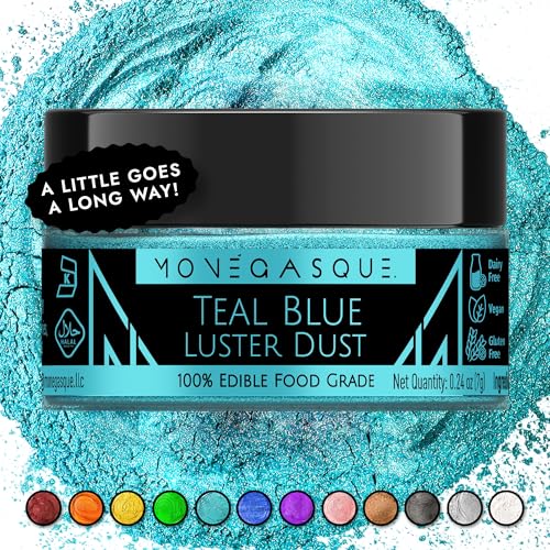 Teal Blue Edible Glitter for Drinks & Cakes