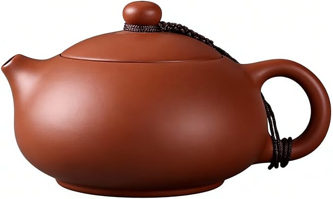 Xishi Teapot,Chinese Yixing Small Zisha Tea Pot,Handmade Pottery Mud Kungfu Zini Purple Clay Teapot,Suit Tieguanyin Puer Tea Pot Tea Table Decoration (Zhuni&6.7oz&200ml)