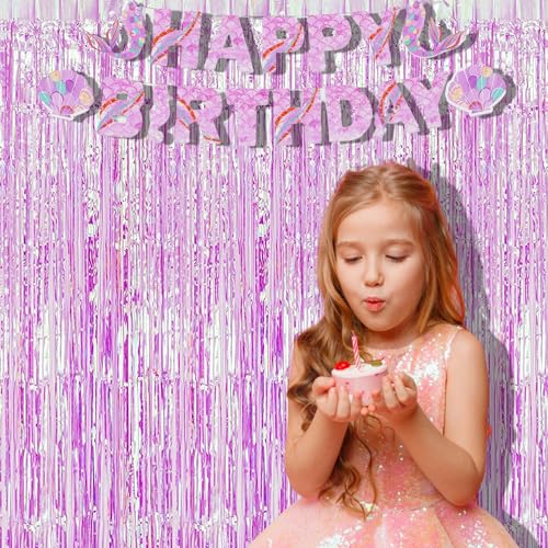 Iridescent Purple Foil Curtain (2 Count)