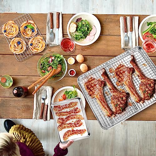 16 + 10.4 Inch Cookie Baking Sheet Pan with Wire Rack