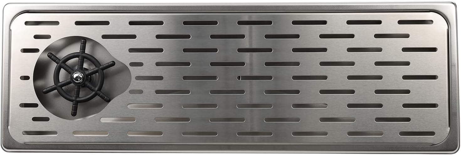 Pitcher Washer, Espresso Washer, Drainage and Drip Tray Stainless Steel Bar Glass Washer is The Sink, and The Cup Spray Washer is The Home Kitchen Hotel Cafe Restaurant (KF25-Silver)