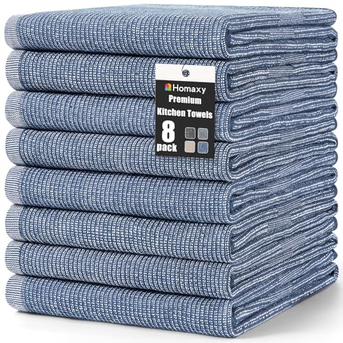 380 GSM Cotton Premium Kitchen Towels 8 Pack (8 Count)