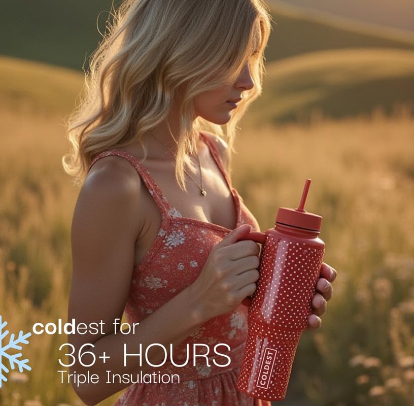 Coldest Tumbler with Handle and Straw