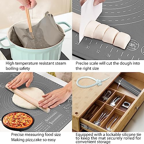 Silicone Baking Mat 24" x 16" Extra Thick Non
