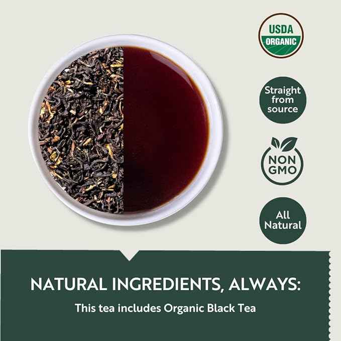 Luxmi Estates Tale of Two Estates English Breakfast Tea 100g/3.52oz (50 Cups) | Darjeeling Assam Black Tea Blend | Smooth Robust Caffeinated