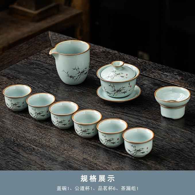 Official Kiln Tea Set, Complete Brewing Teapot and Cups-suit30