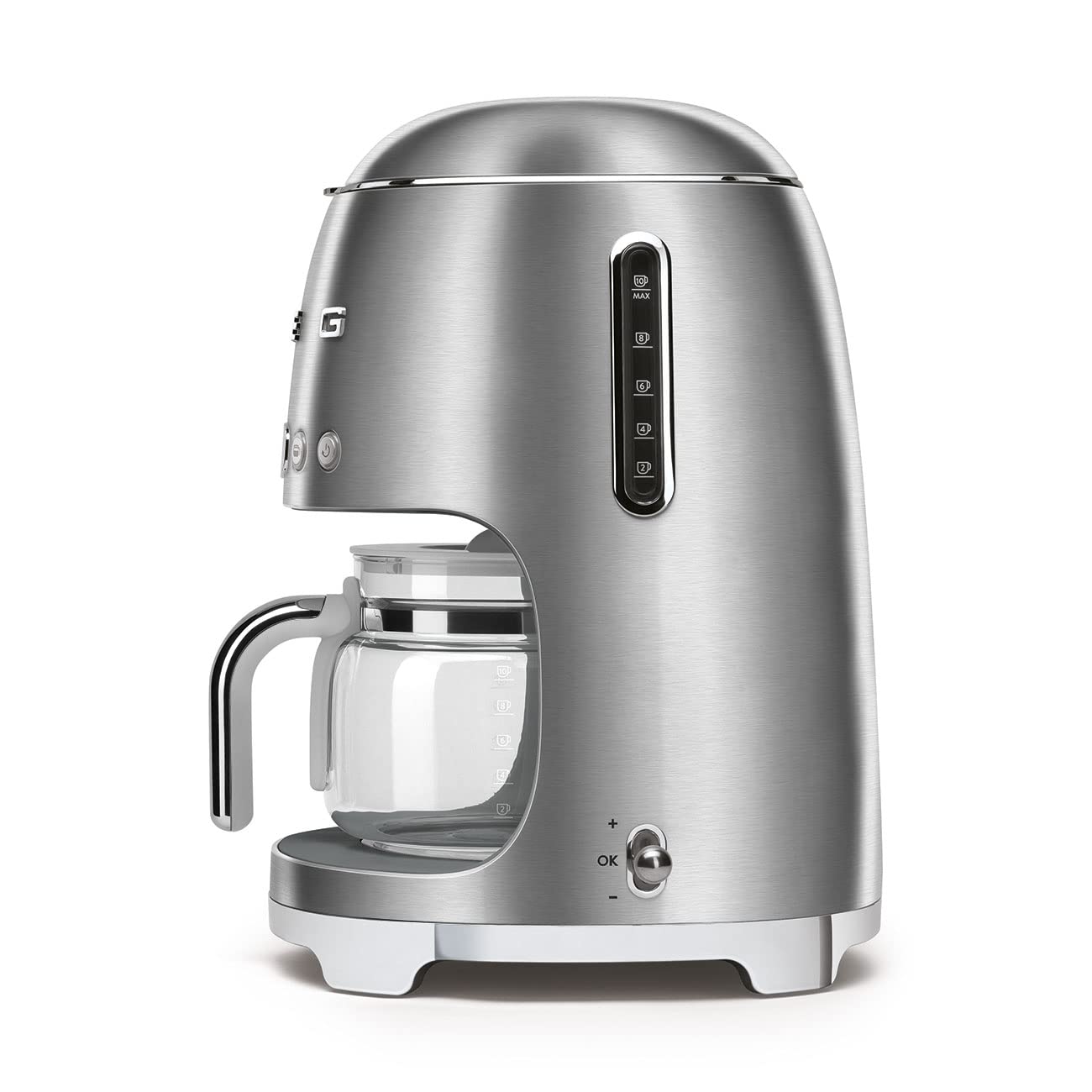 50's Retro Style Aesthetic Drip Coffee Machine with 10 Cup Glass Carafe