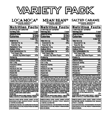 Energy Java Monster Variety Pack (180 Fl Oz)