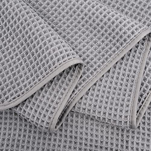 430 GSM Poly Blend Microfiber Quick Dry Waffle Bath Towel (4 Count)