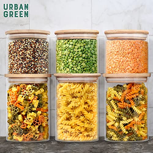 Glass Jars with Airtight Lids (6 Count)