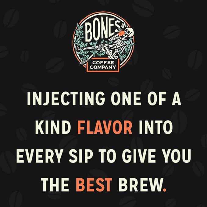 Bones Coffee Company Fall Favorites Pack, 5 Assorted Flavored Coffee Low Acid Medium Roast Arabica Beans Specialty Coffee Gifts, Auto Drip and French Press Compatible, 4 oz Pack of 5 Ground