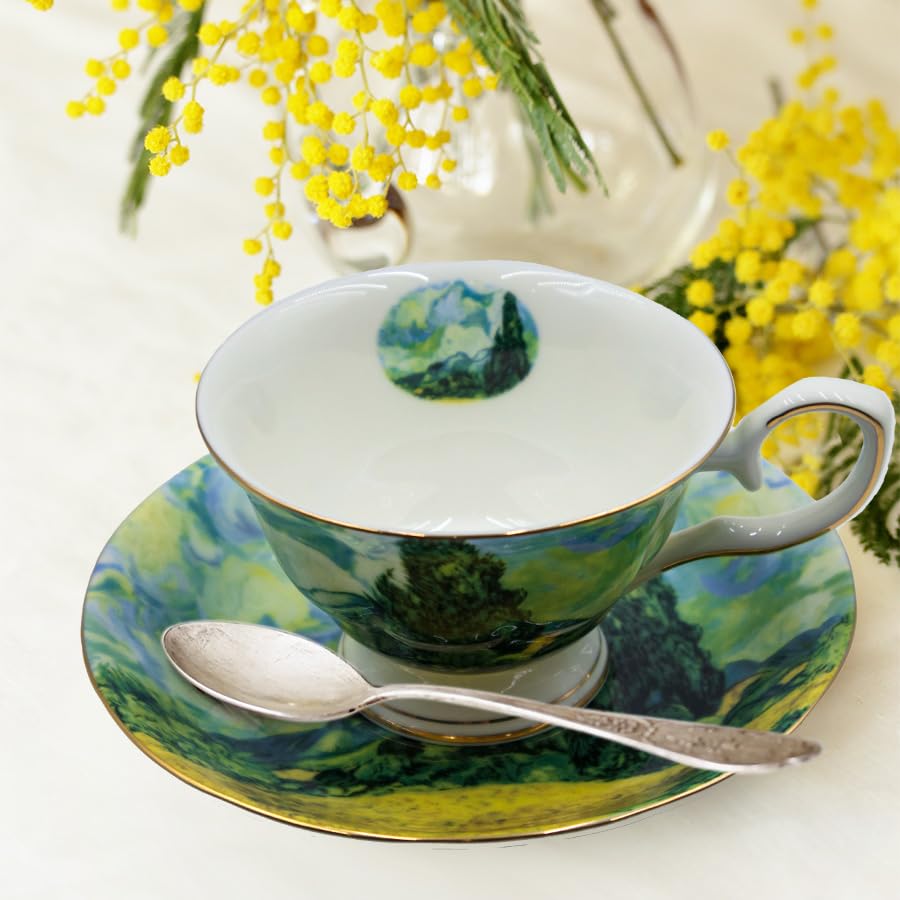 Floral Tea Cups Saucers Set of 2 (2 Count)