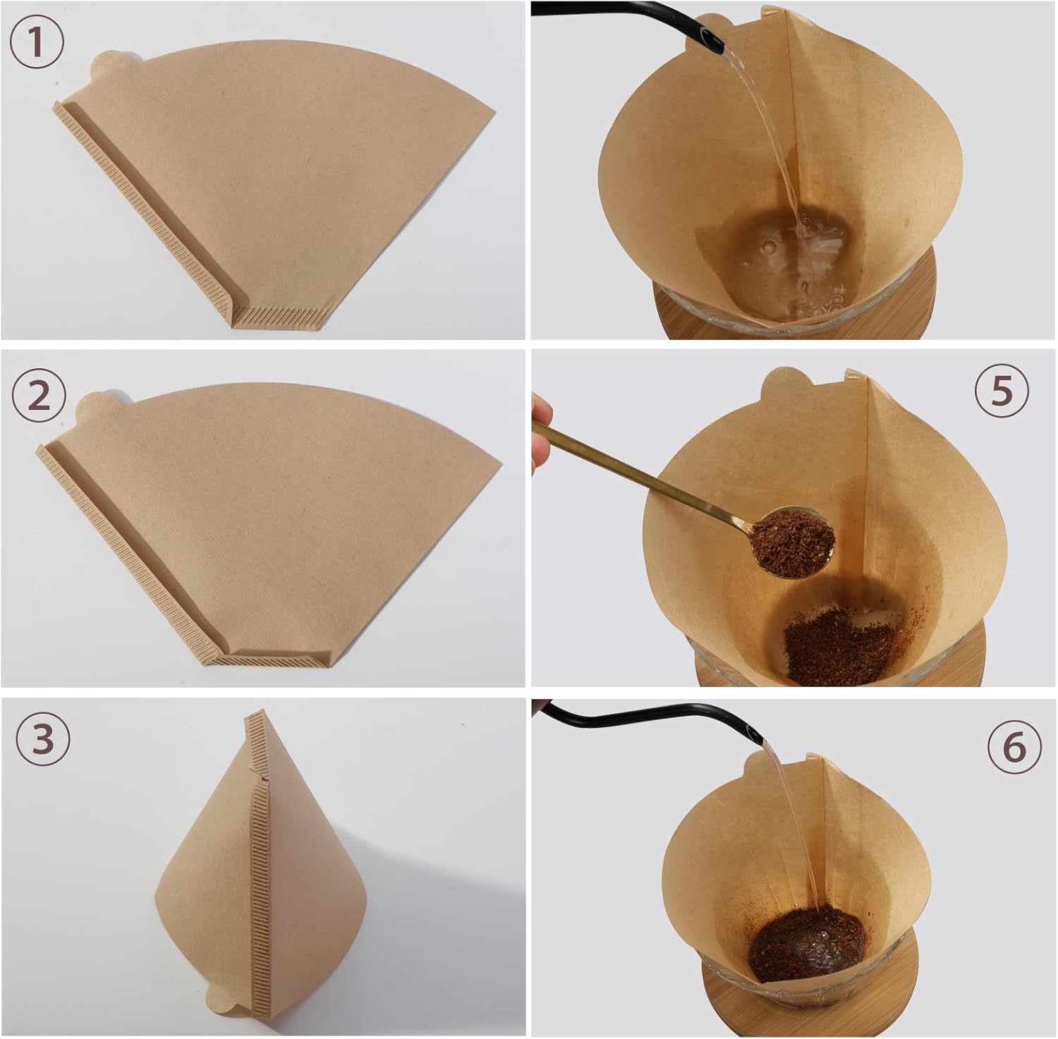 200 Count #4 Cone Coffee Filters 8-12 Cups, Disposable Coffee Filters 4 Cone Paper Unbleached Natural 4 Filters Paper Compatible with Ninja, Drip and Pour Over Coffee Maker - Blissbrew