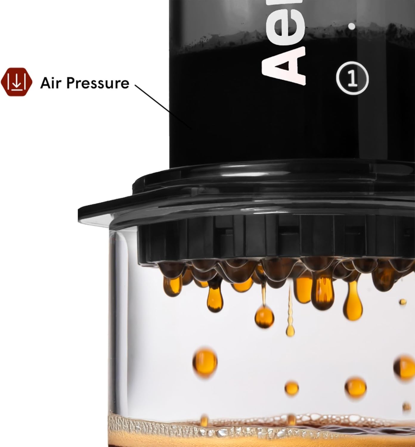 AeroPress Clear Black Coffee Press – 3 In 1 Brew Method Combines French Press, Espresso, Full Bodied Coffee Without Grit or Bitterness, Small Portable Coffee Maker for Camping & Travel, Black - Blissbrew