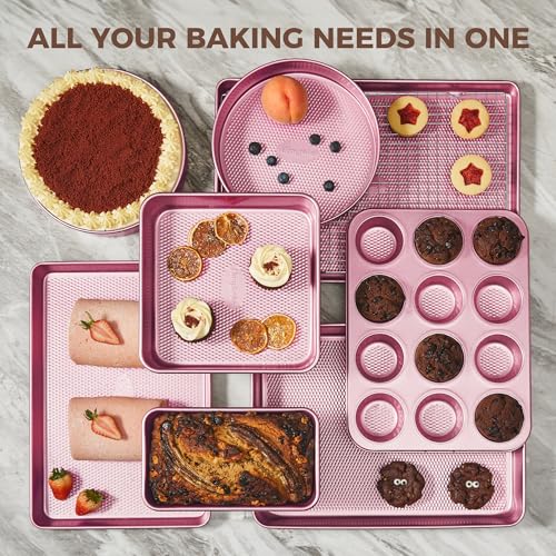 9 Piece Baking Pans Set Nonstick (9 Count)
