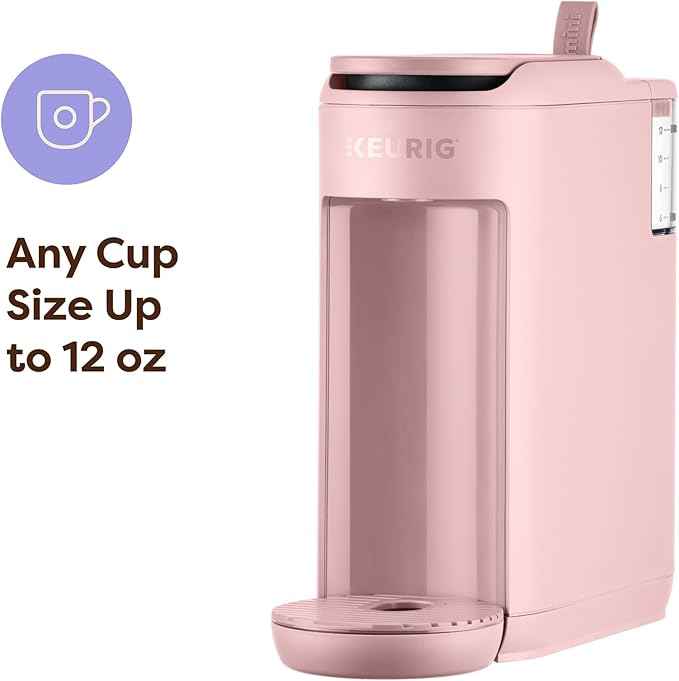 Keurig K-Mini Mate Single Serve K-Cup Pod Coffee Maker, Brews Up to 12 oz Cup, Compact Portable Coffee Machine for Small Spaces, Great for Dorms & Offices, Pink Sands
