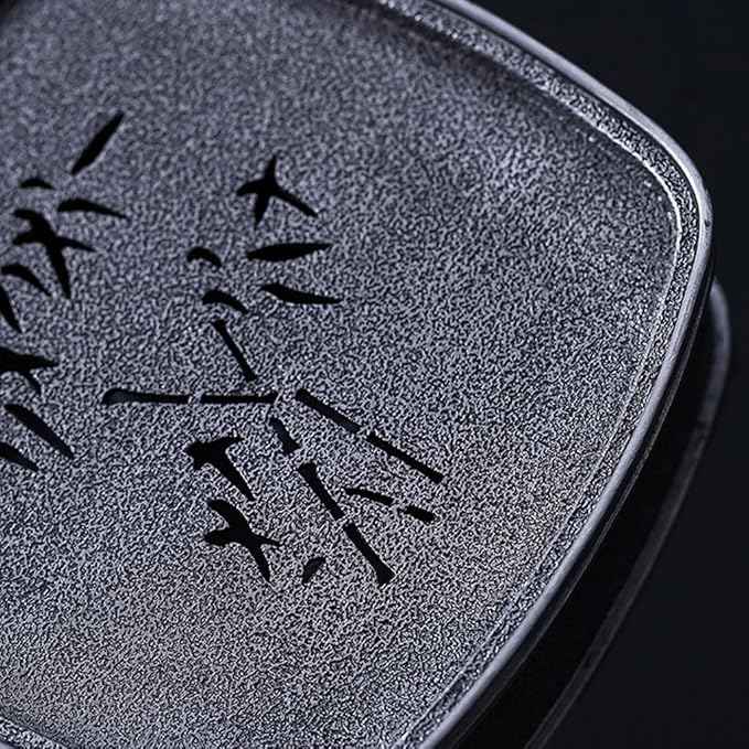 Tea Set Chinese Style Retro Shape Household Square Water Storage Dry Tea Tray Dry Tea Tray Chinese Tea Set