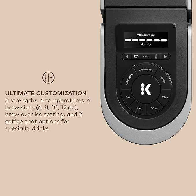 Keurig K-Café SMART Single Serve Coffee Maker with WiFi Compatibility, Latte and Cappuccino Machine with Built-In Frother, 6 Brew Sizes, Black