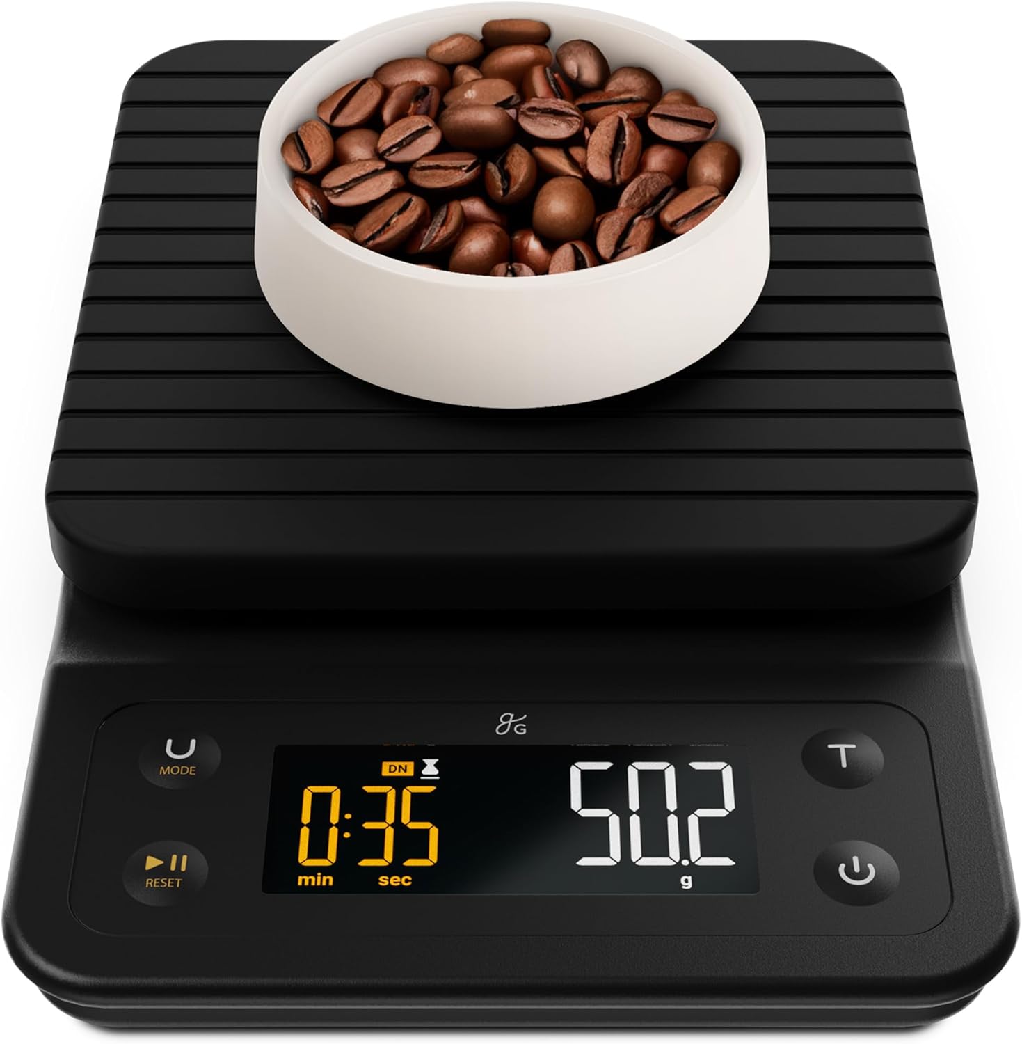 Greater Goods 0.1g Precision Coffee Scale with Timer – 3kg Digital Scale for Pour-Over, Espresso, French Press, Kitchen Use (Onyx Black) - Blissbrew