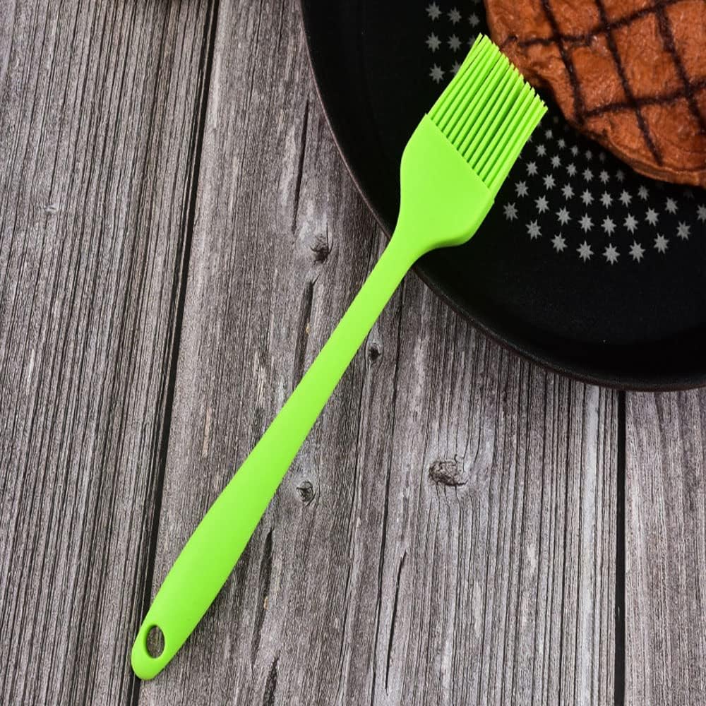 Silicone brush, Oil Brush for BBQ Kitchen Cooking Baking and Grilling (7 PCS,Rose red)