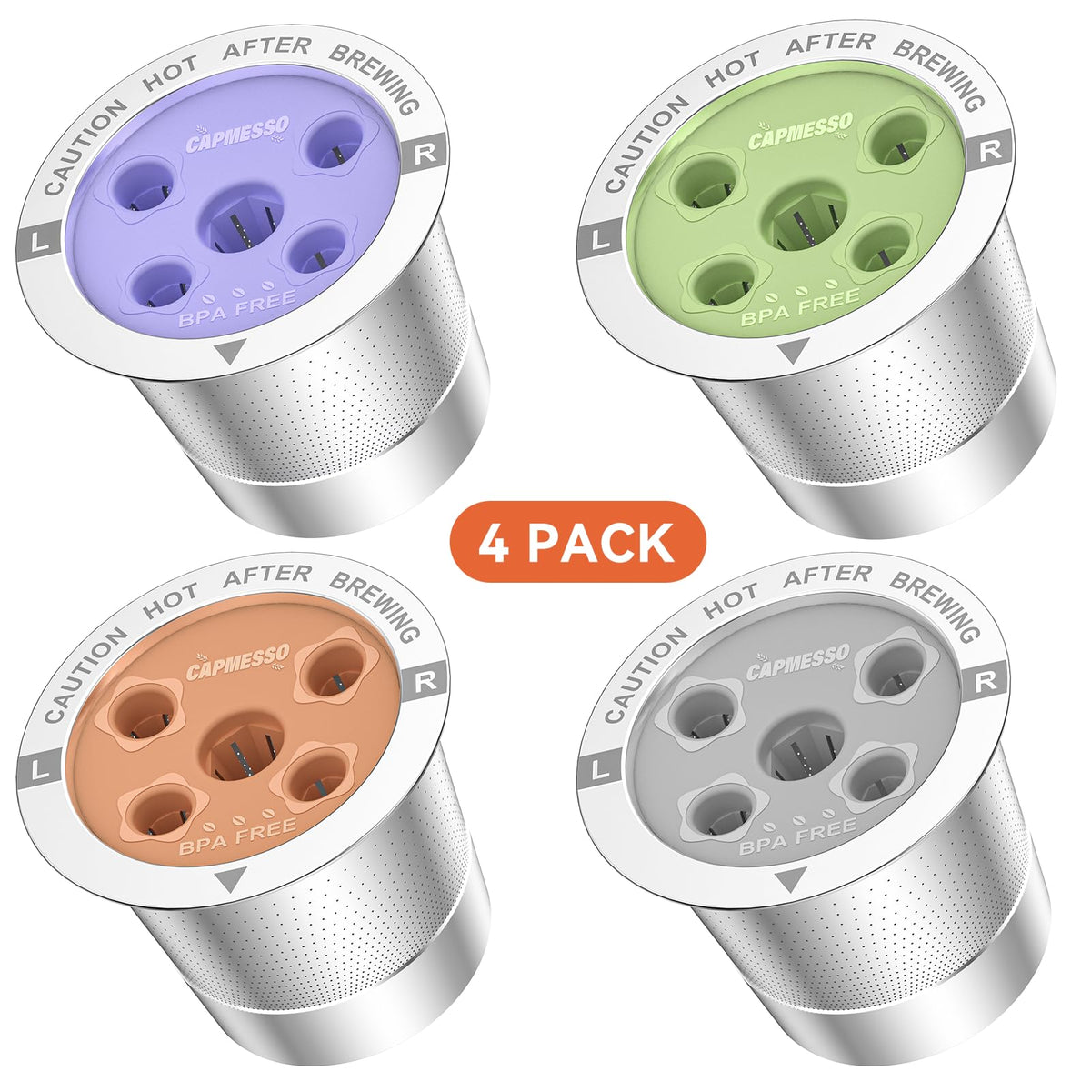 Stainless steel coffee pods that can be rinsed or washed in a dishwasher