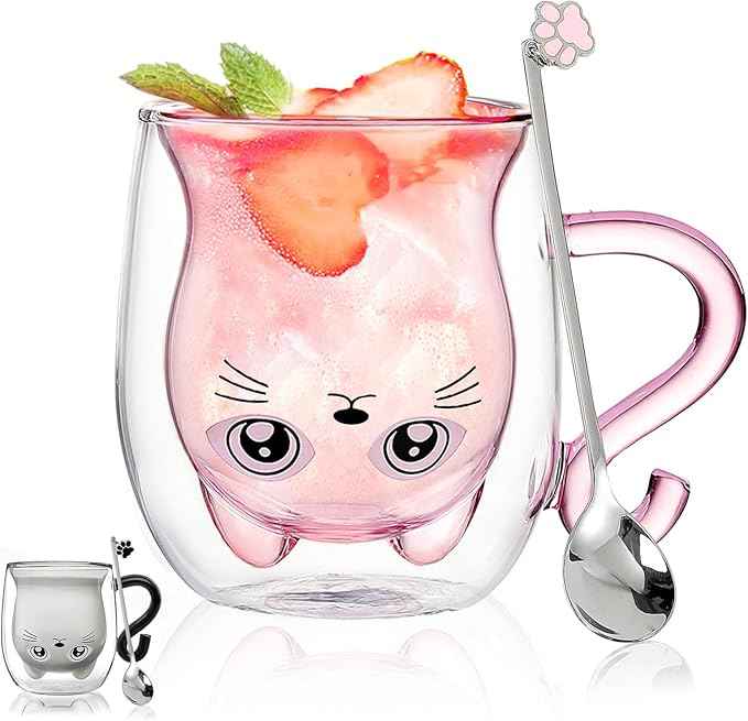 Gift Woman Birthday Cup Cat Coffee Cup Double Walled Cup A The Mug Cat Gift Mom Dad Mistress Friend Wife Idea Gift Idea Mother's Day Father's Day Valentine's Day Christmas Halloween Woman