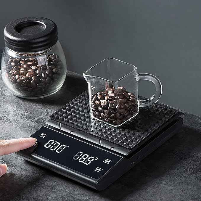 Pour Over Coffee Maker Set Coffee Kettle Scale Server Dripping Cup Bean Grinder Filter Paper Ceramic Cup All in 1 Great for Traveling Camping Excellent Coffee Gift (Size : A)