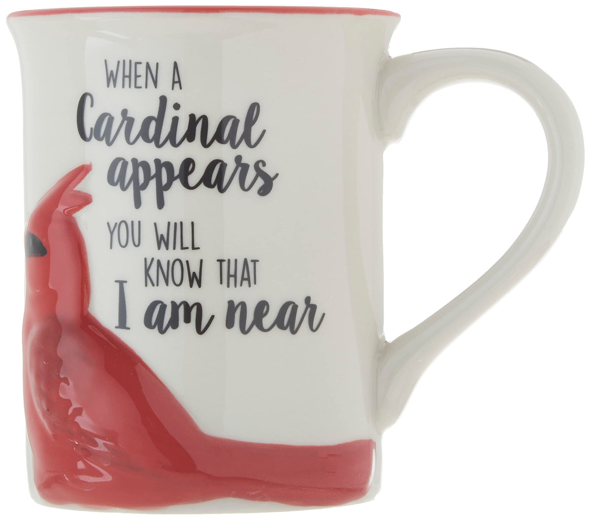 Cardinal remembrance mug with printed message