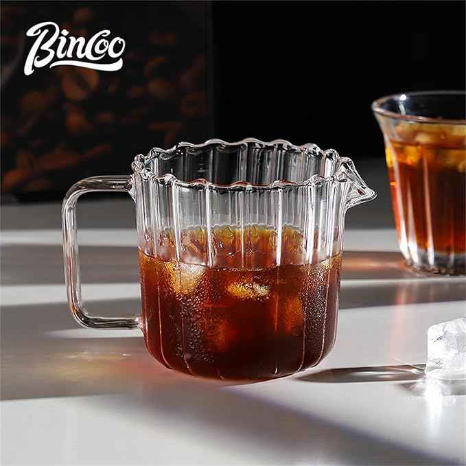Bincoo Pour Over Coffee Maker Set 11oz - Heat-Resistant,Coffee Dripper Size 1 with Walnut Collar,Drip Coffee Maker for Coffee Brewer Kit Home,Office,Gift