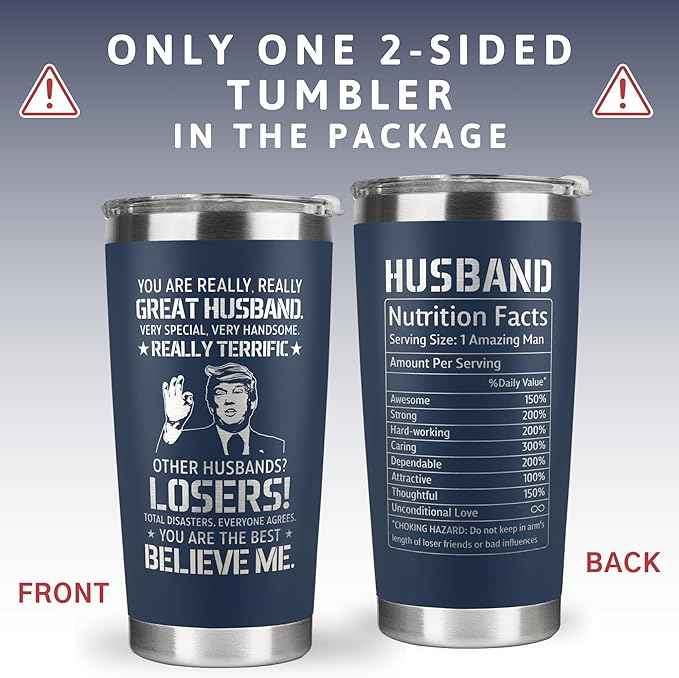 Father Day Gift Bundle for Dad, Husband - Birthday Gifts for Dad from Daughter, Son - Anniversary Husband Gifts from Wife - 20 Oz Stainless Steel Tumbler Set