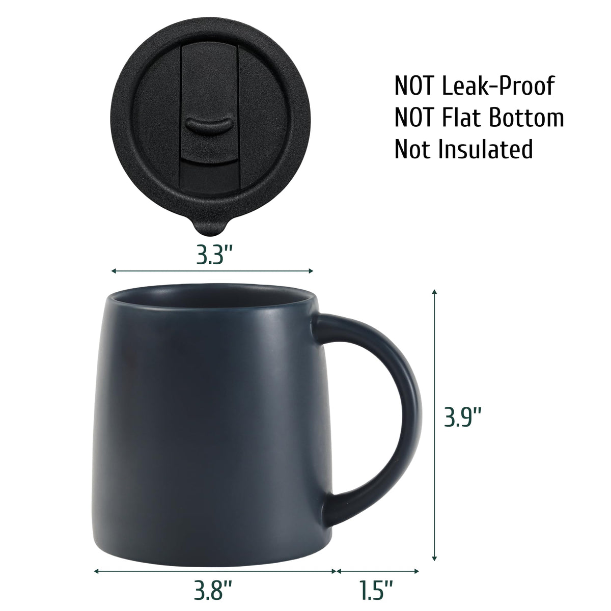 Mug with splash-resistant lid