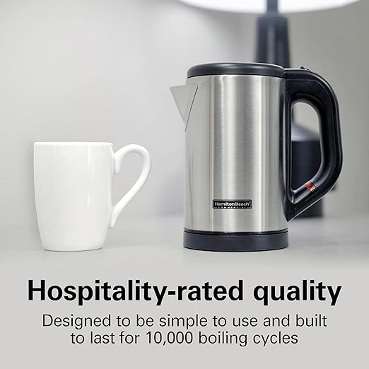 Hamilton Beach® Commercial Hospitality 0.5 Liter Stainless Steel Electric Hot Water Tea Kettle HKE050