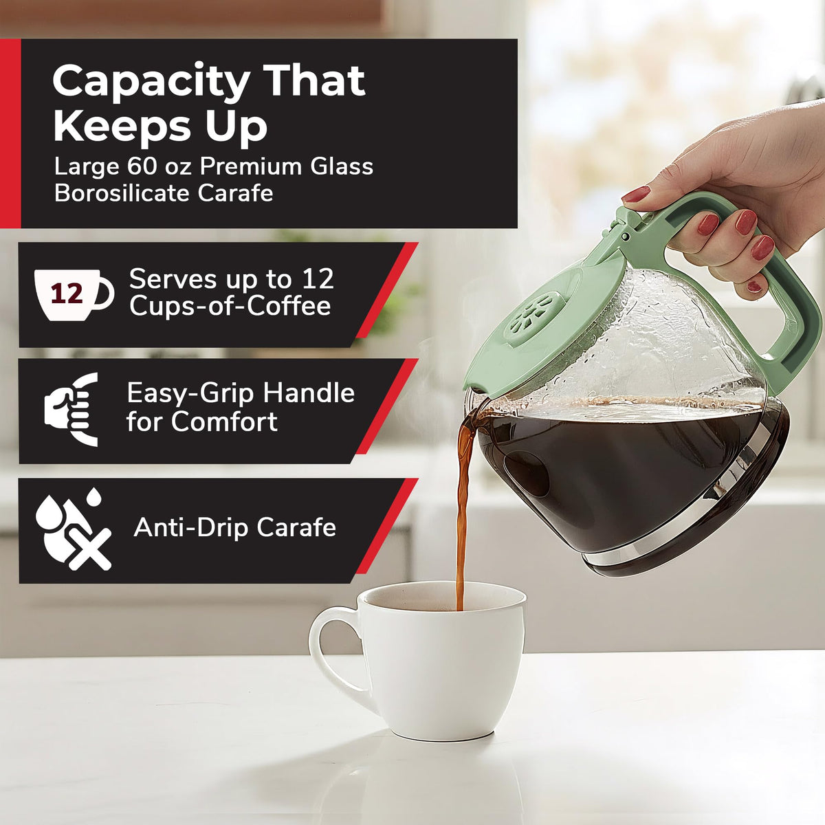 Coffee maker with permanent reusable filter