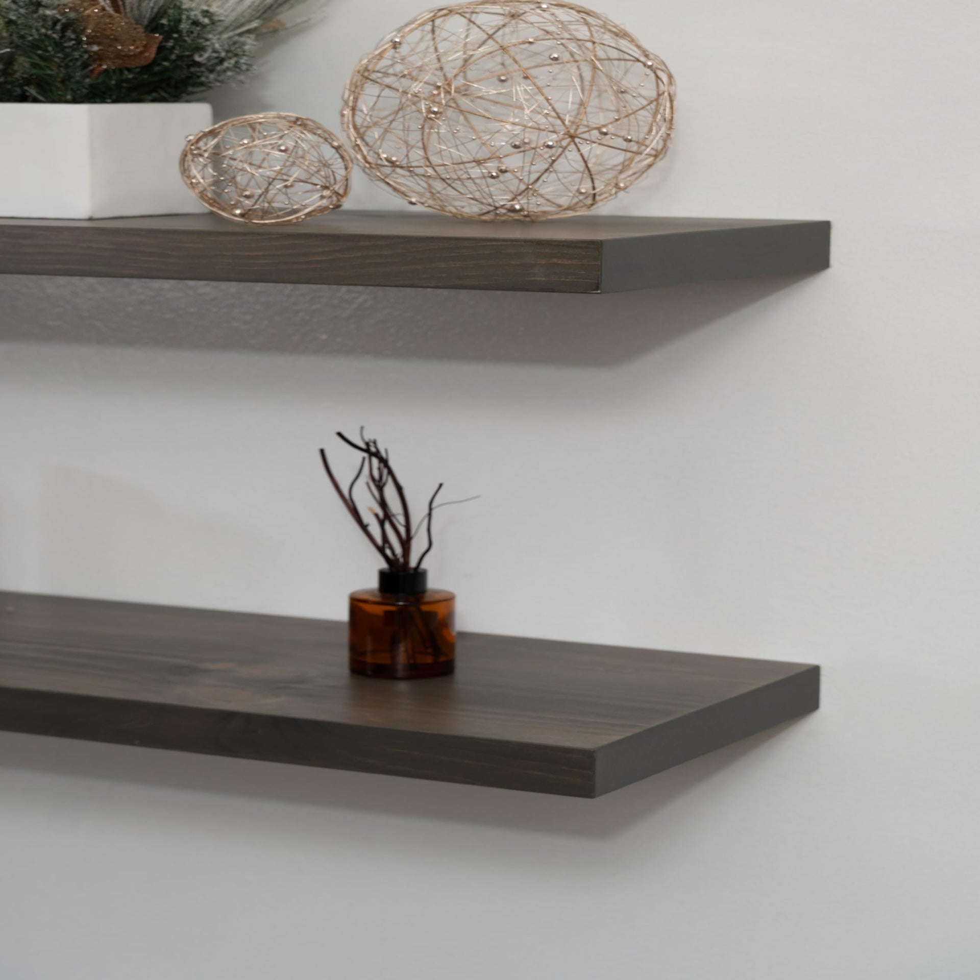 URBANDI Rustic Floating Shelves (2 Count)
