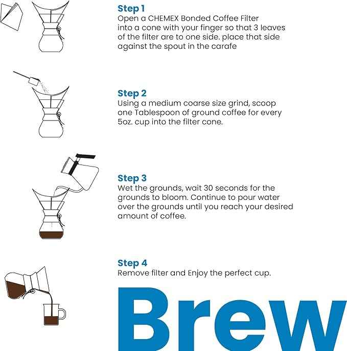 CHEMEX Bundle - 6-Cup Classic Series - 100 ct Square Filters - Exclusive Packaging