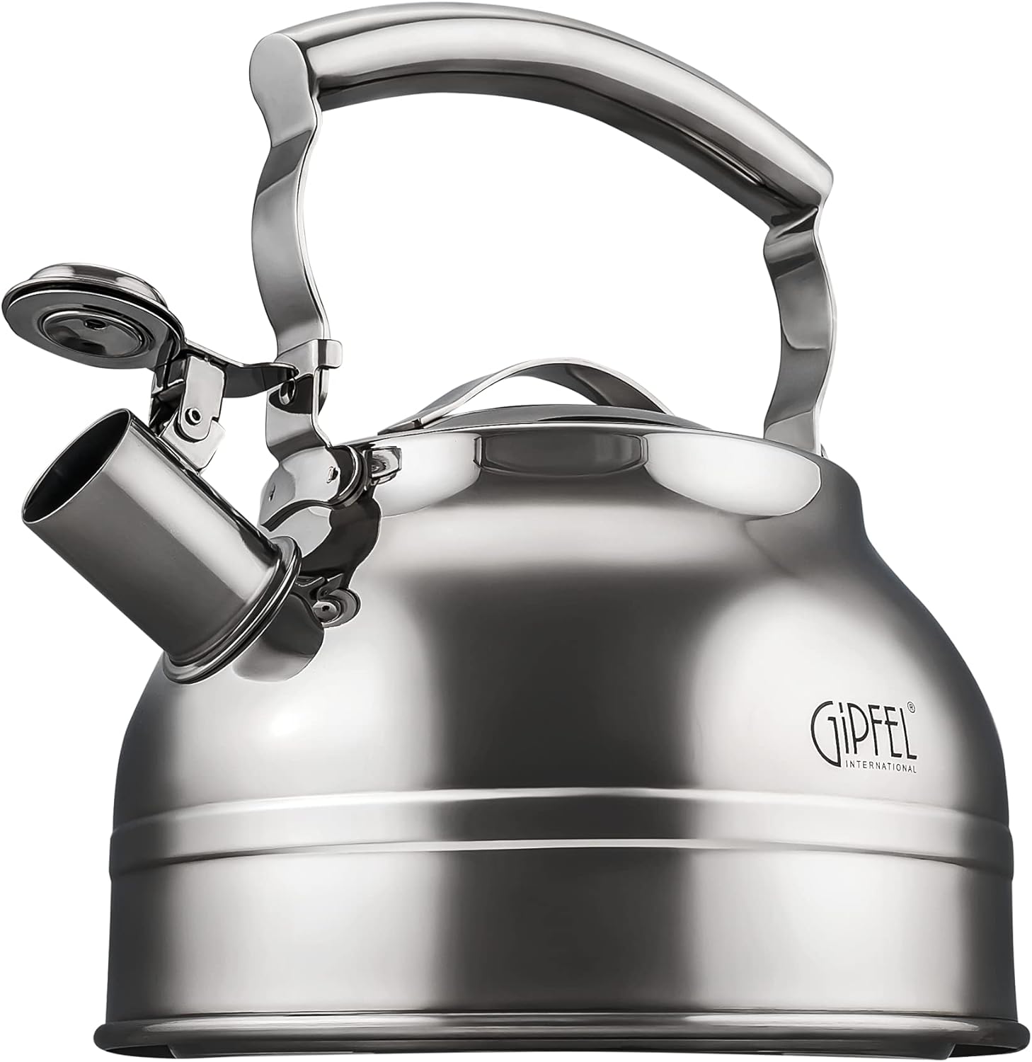 Whistling Tea Kettle Stovetop - Food Grade Stainless Steel Teapot for Stove Top with Ergonomic Handle for Gas, Induction, Electric Stovetops 2.3 Quart