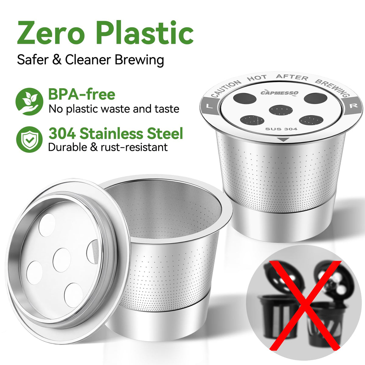 Set of four reusable coffee pods for MultiStream brewers